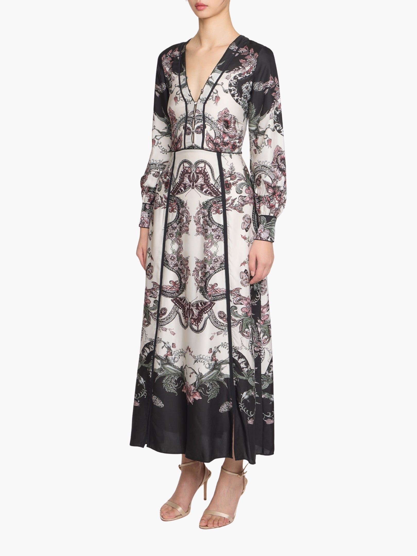 Corded Twill Midi Dress