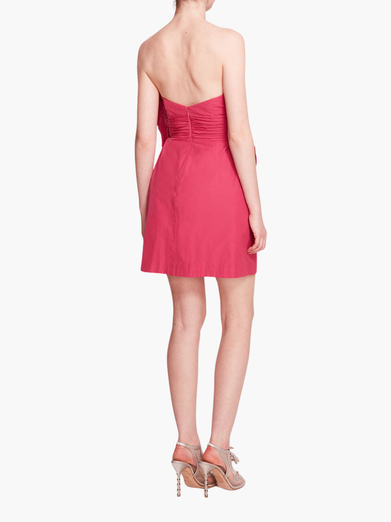 Rosette Taffeta Mini Dress