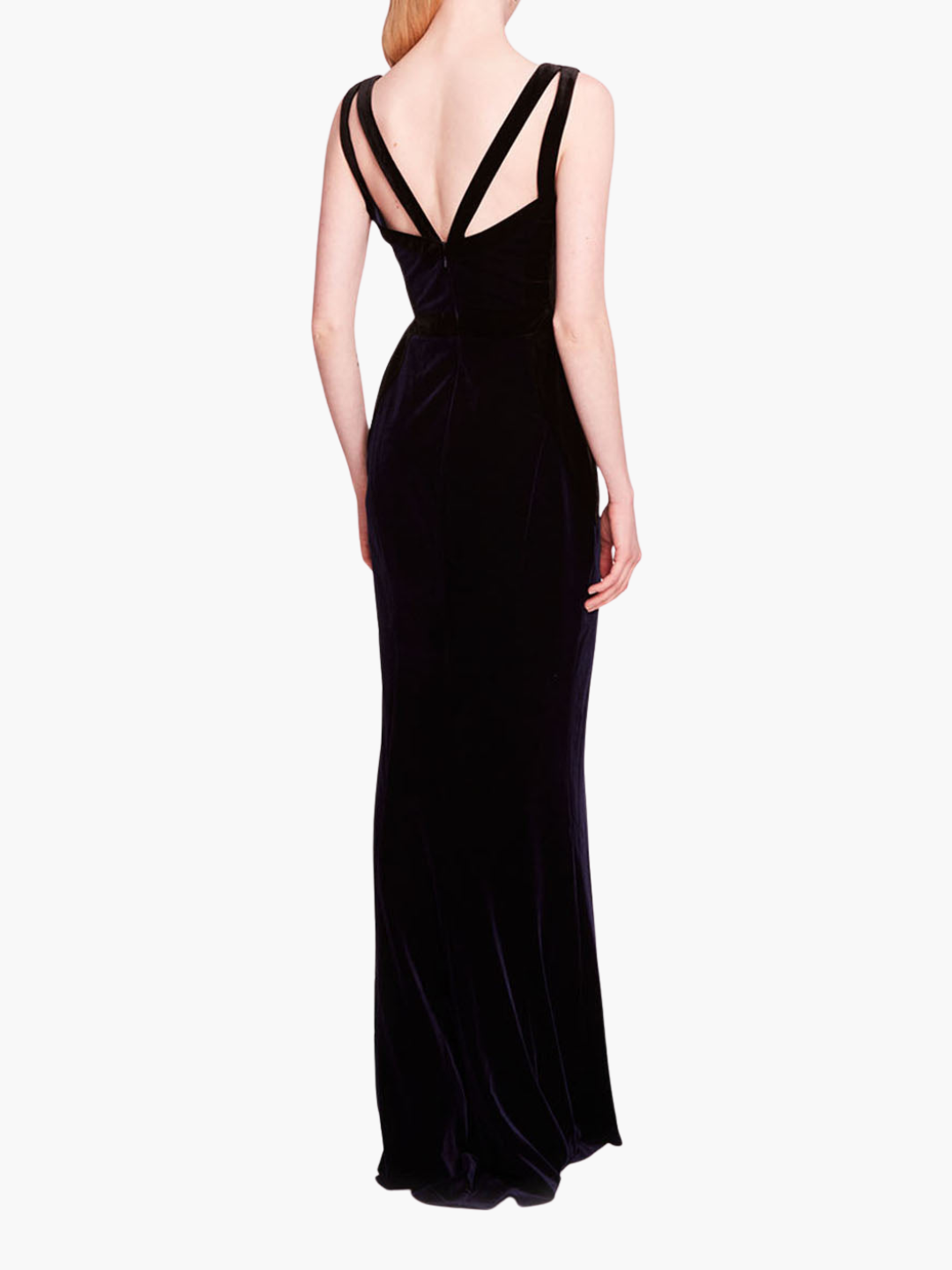 Velvet Sleeveless  Column Gown