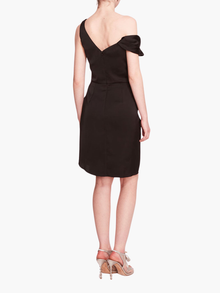 Asymmetrical Satin Mini Dress