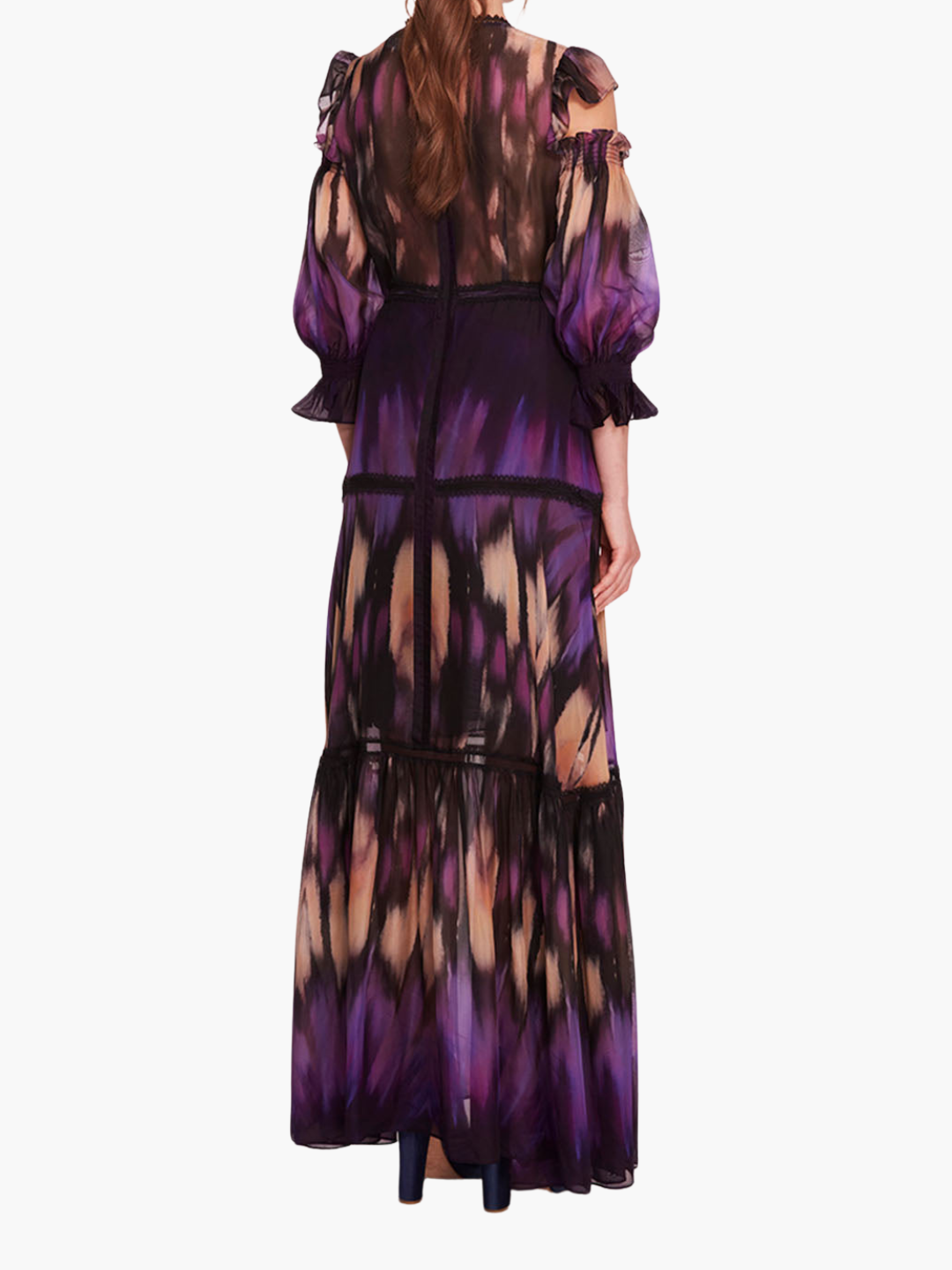 Abstract Viscose Maxi Dress