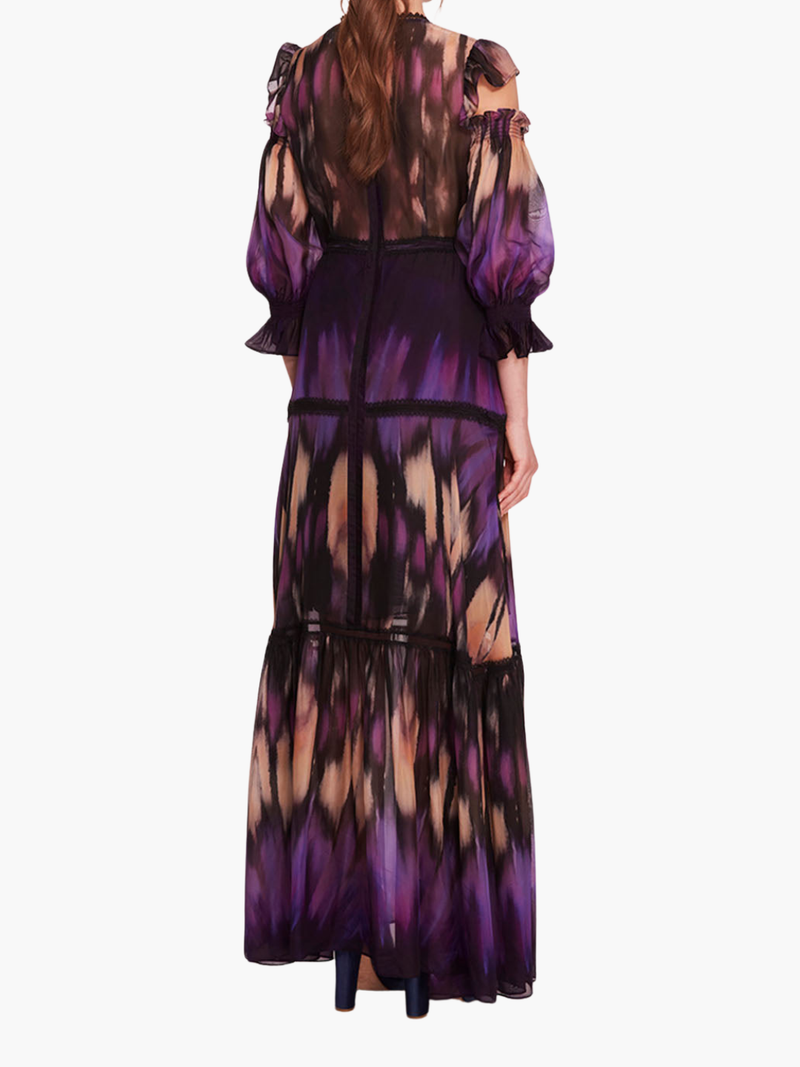 Abstract Viscose Maxi Dress