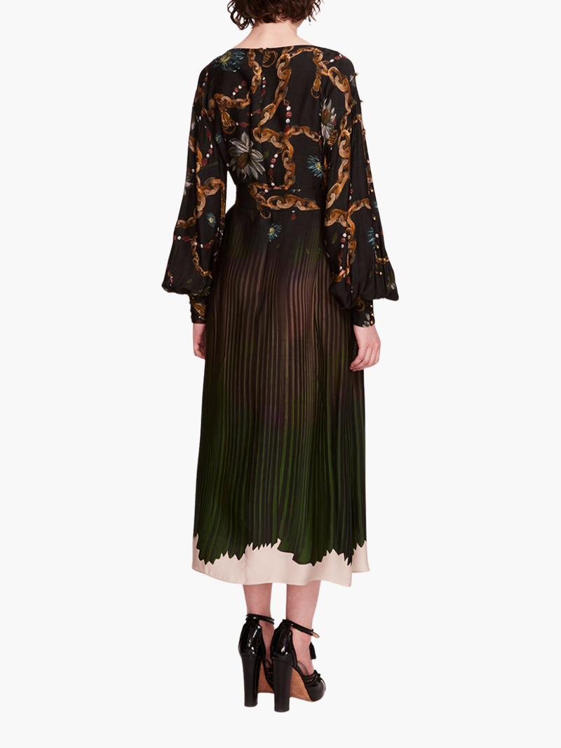 Viscose Georgette Billow Midi Dress