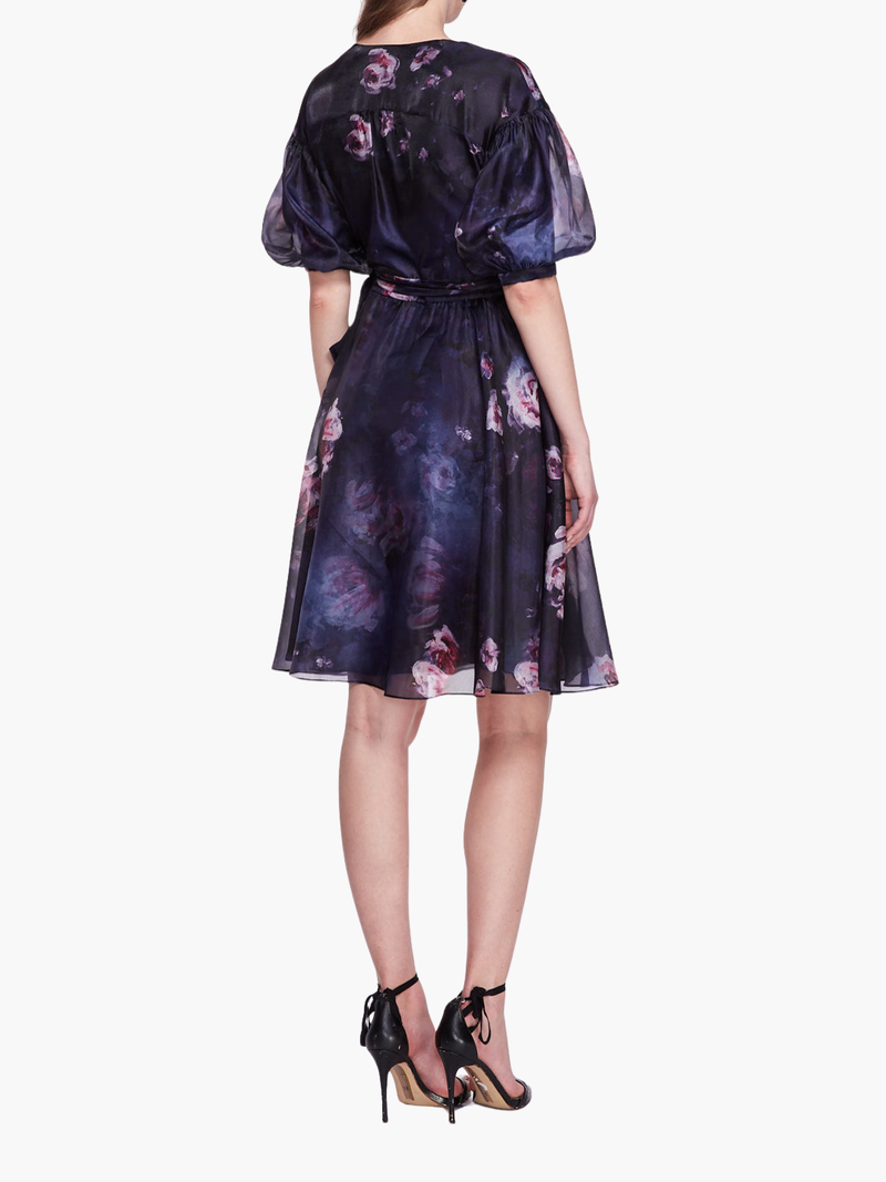 Soft Organza Wrap Mini Dress