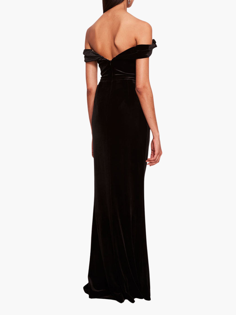 Plunging Velvet Gown