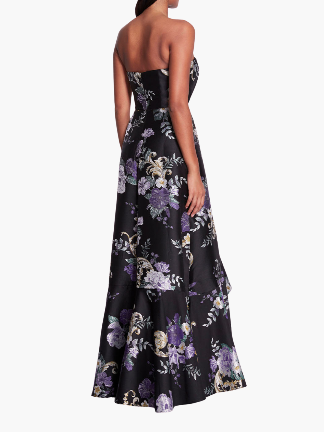 Strapless Floral Gown