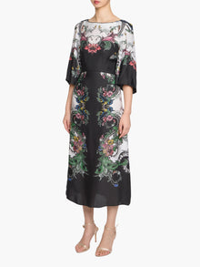 Garden of Eve Billowy Twill Empire Midi Dress