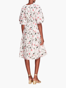 Vintage Aster Floral Print & Lace Midi