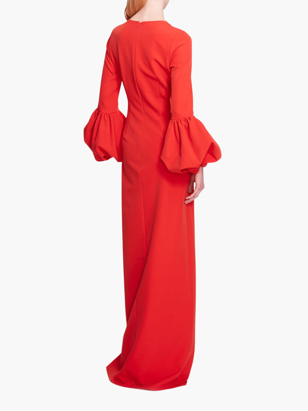 Puffed Sleeve Column Gown