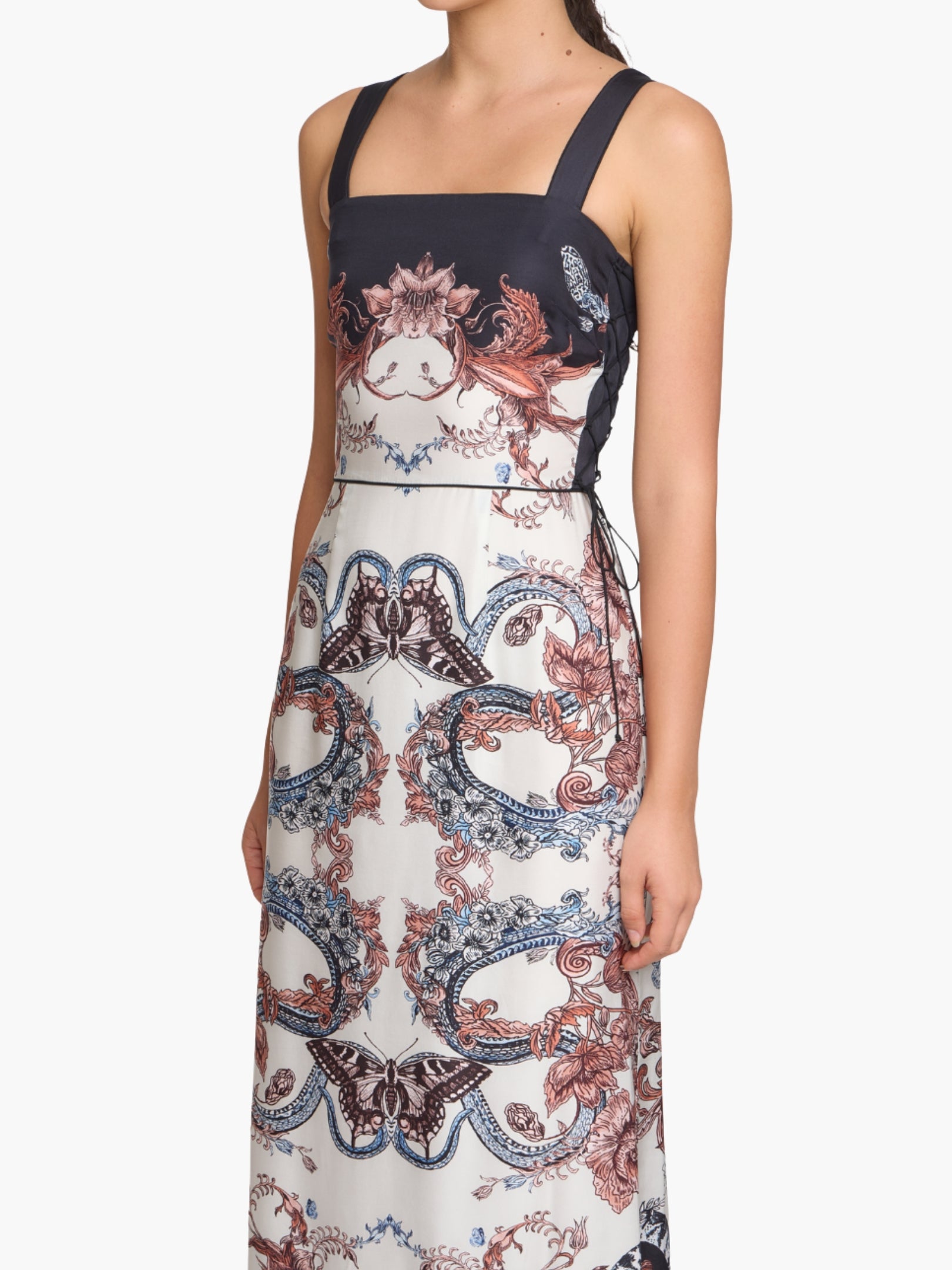 Garden of Eve Sleeveless Twill Maxi Dress