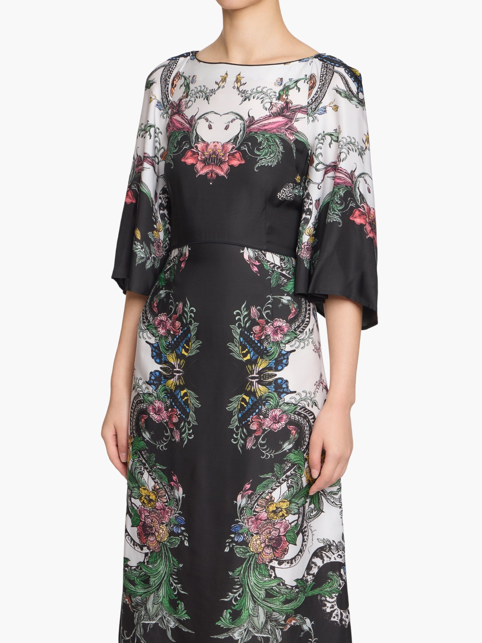Garden of Eve Billowy Twill Empire Midi Dress