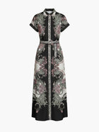 Garden of Eve Belted Twill Shirt Maxi Dress