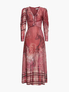 Wild Heart Tartan Printed Midi Dress