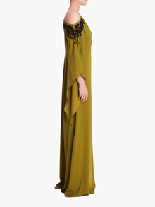 Embroidered Draped Kaftan