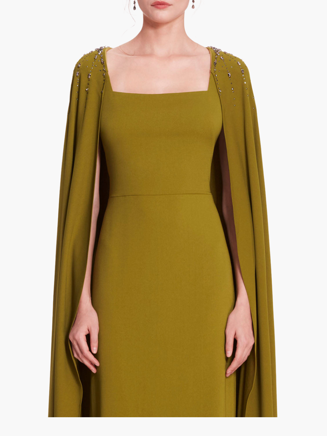 Embellished Cape Gown