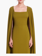 Embellished Cape Gown