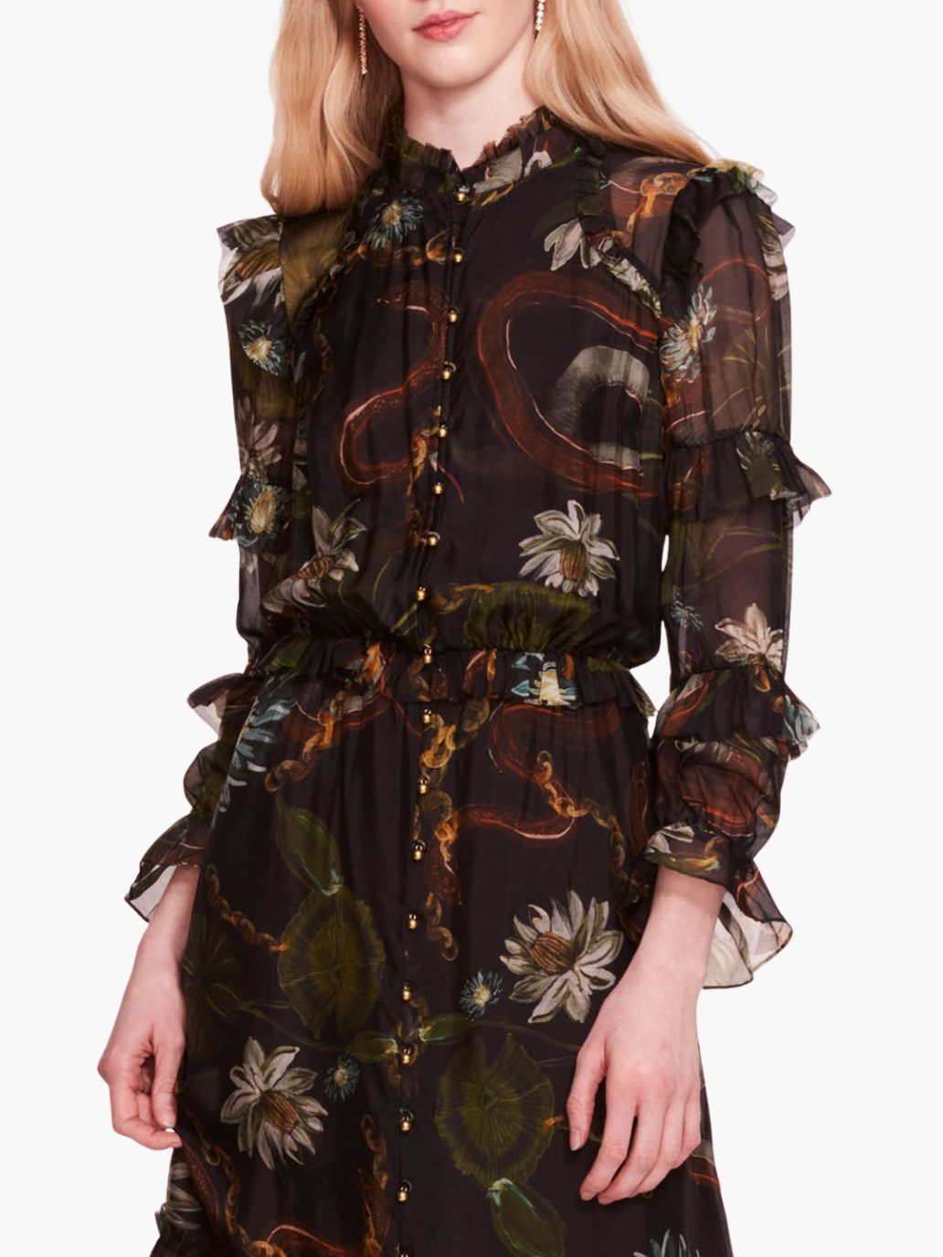 Silk Lily Midi Dress