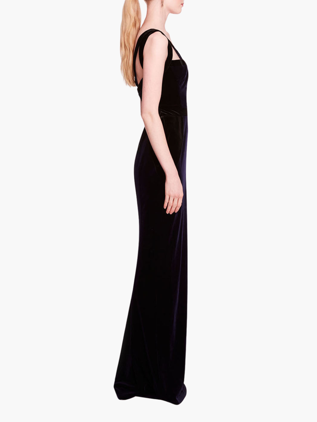 Velvet Sleeveless  Column Gown