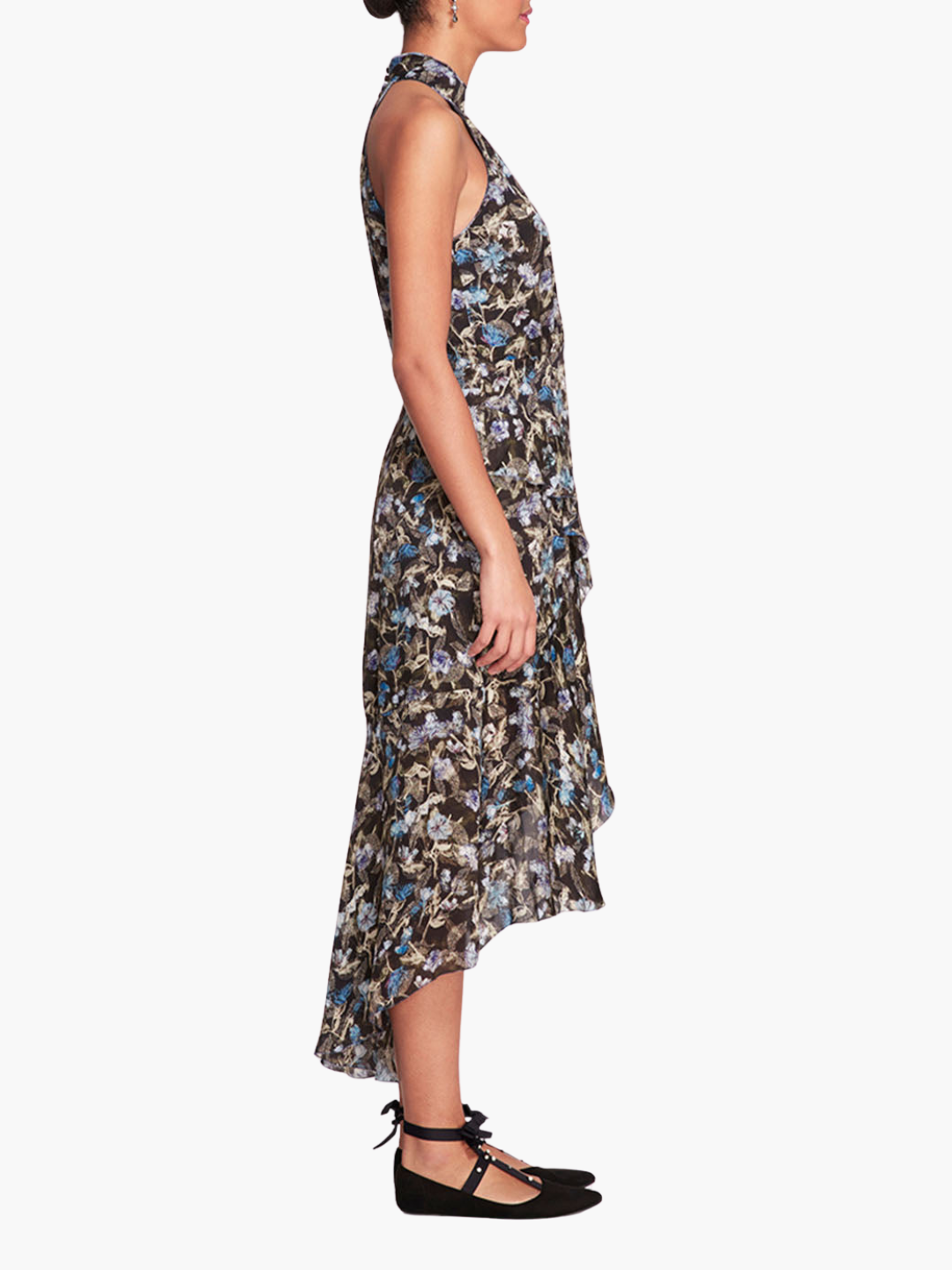 Magnolia Printed Viscose Halter Midi Dress