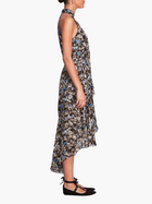 Magnolia Printed Viscose Halter Midi Dress