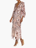 Reverie Cascading Ruffle Chiffon Midi Dress