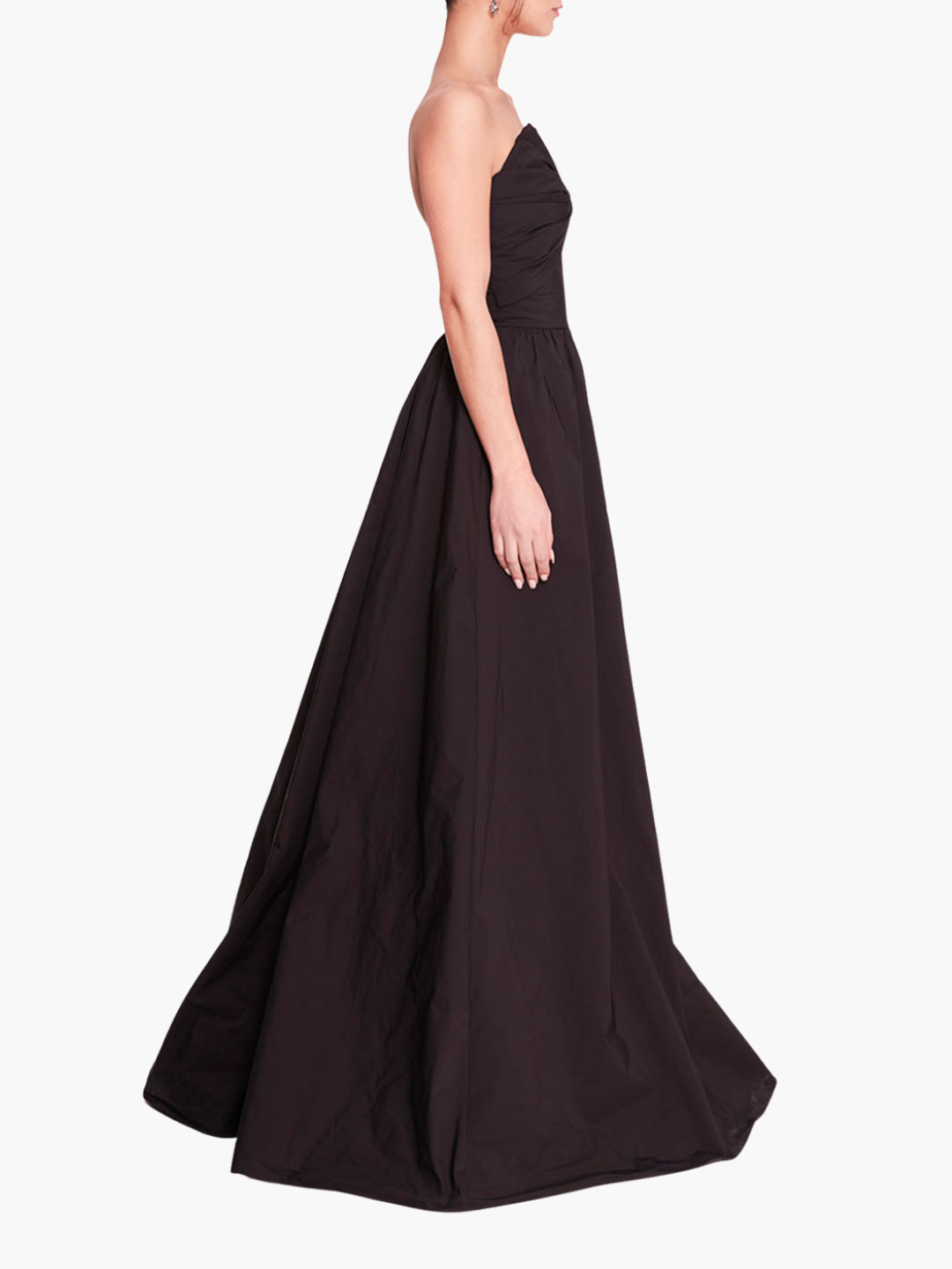 Pleated Taffeta Gown