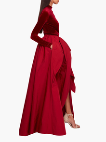 Velvet Taffeta Gown