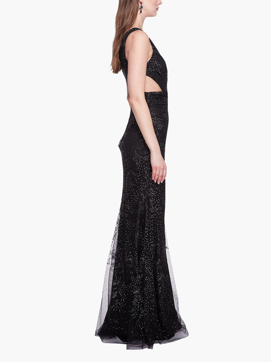 marchesa notte shimmer midi dress Marchesa Notte Glitter Gown, 2 / Black