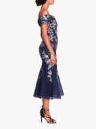 One Shoulder Gilded Midi Dress