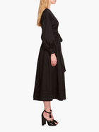 Poplin Midi V-Neck Dress