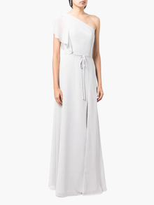 Cosenza One Shoulder Flutter Sleeve Gown