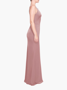Emilia Charmuse Deep V Gown