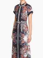 Garden of Eve Belted Twill Shirt Maxi Dress