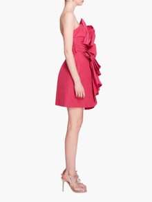 Rosette Taffeta Mini Dress
