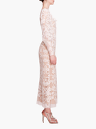 Long Sleeve Corded Midi Dress