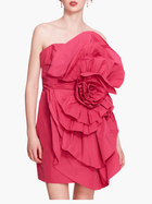 Rosette Taffeta Mini Dress