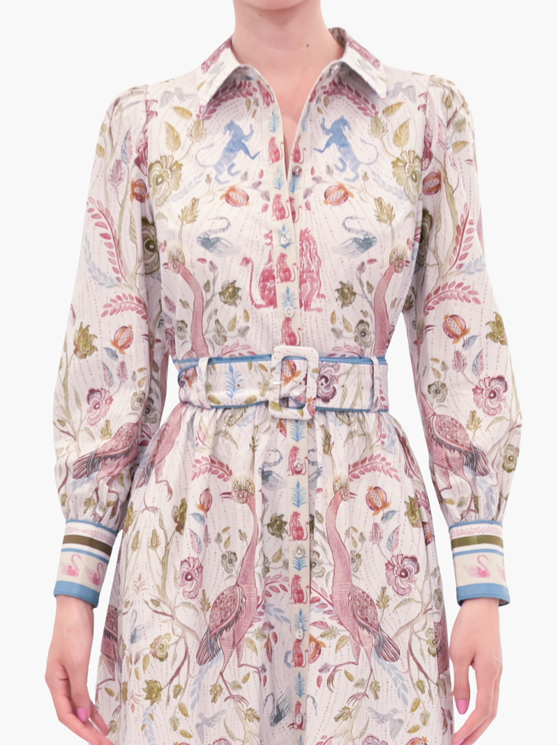 Cotton Poplin Collared Maxi Dress