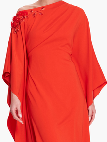 Embroidered Draped Kaftan