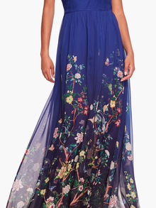 Flowering One Shoulder Gown