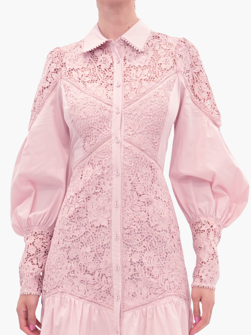 Lace Guipure Mini Dress