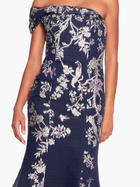 One Shoulder Gilded Midi Dress
