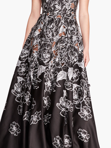 Satin One Shoulder Gown