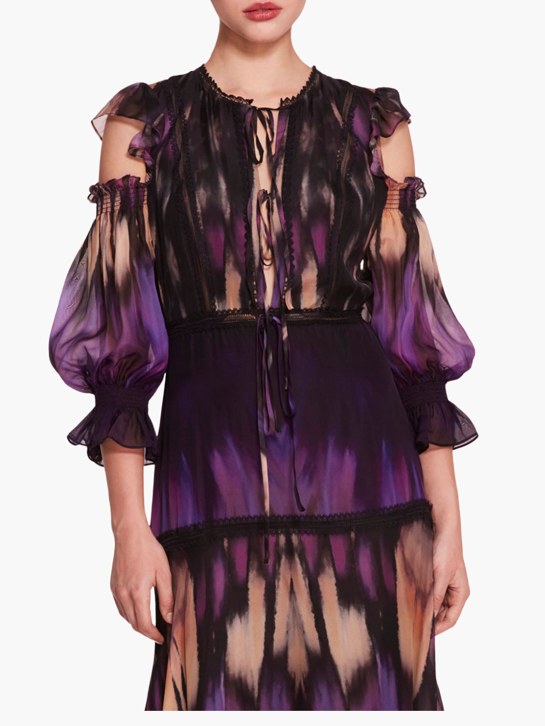 Abstract Viscose Maxi Dress