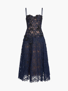 Vivarium Vines Lace Guipure A-line Midi Dress