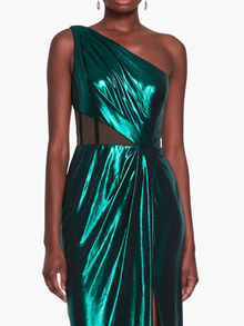Side Cut-Out Foiled Gown