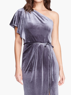 Adria Velvet One Shoulder Gown