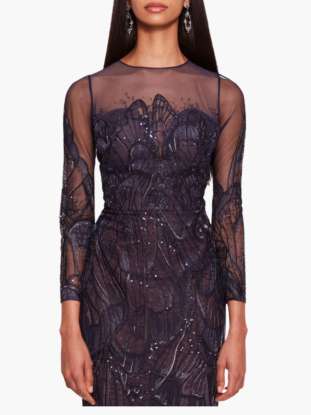 Winged Symphony Midi Dress
