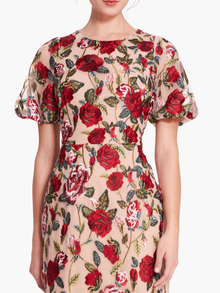 Roses Tulle Midi Dress