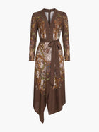 Jewel of Edinburgh Draped Scarf Midi Dress