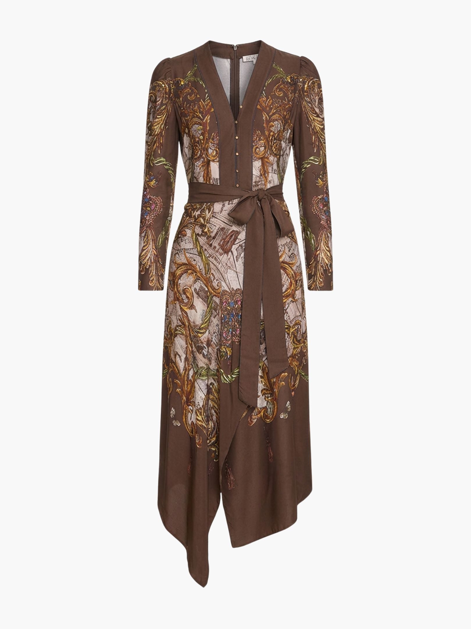 Jewel of Edinburgh Draped Scarf Midi Dress